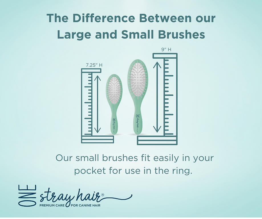 One Stray Hair Sea Glass Oval Metal Pin Brush For Dogs, 20mm