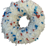 K9 Granola Factory Donut Shop Gourmet Donut For Dogs, Patriotic Coconut Sparkler