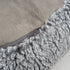 HuggleHounds HuggleFleece Pouf Dog Bed, Grey