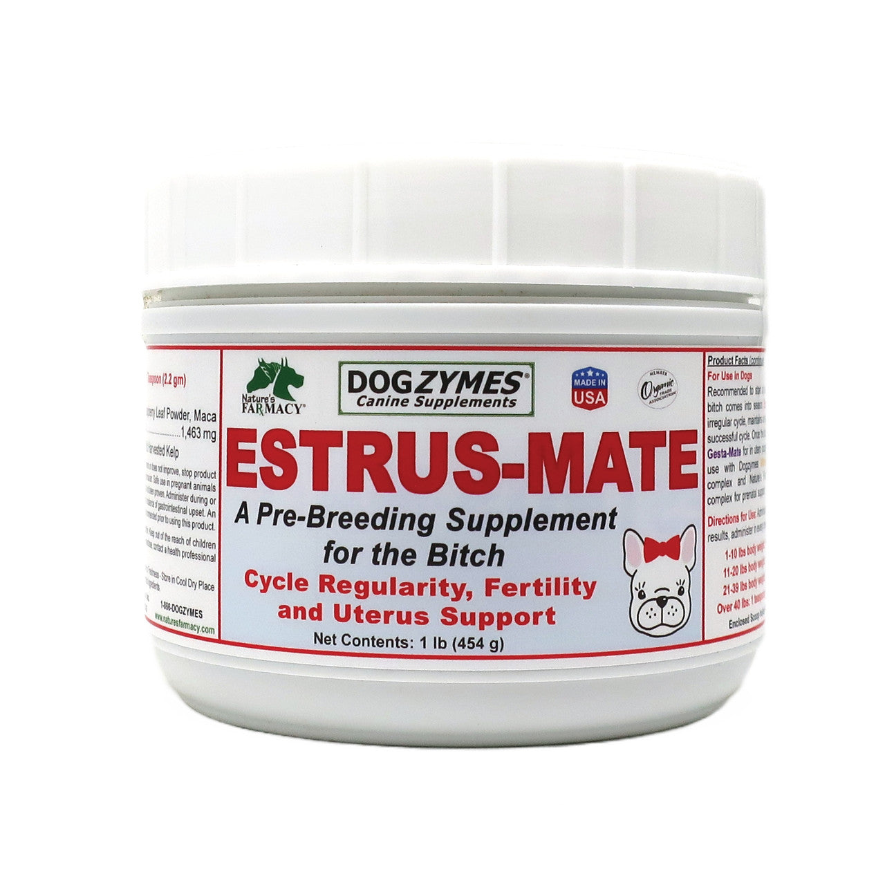 Nature's Farmacy Dogzymes Estrus-Mate Botanical Blend Pre-Breeding Sup ...
