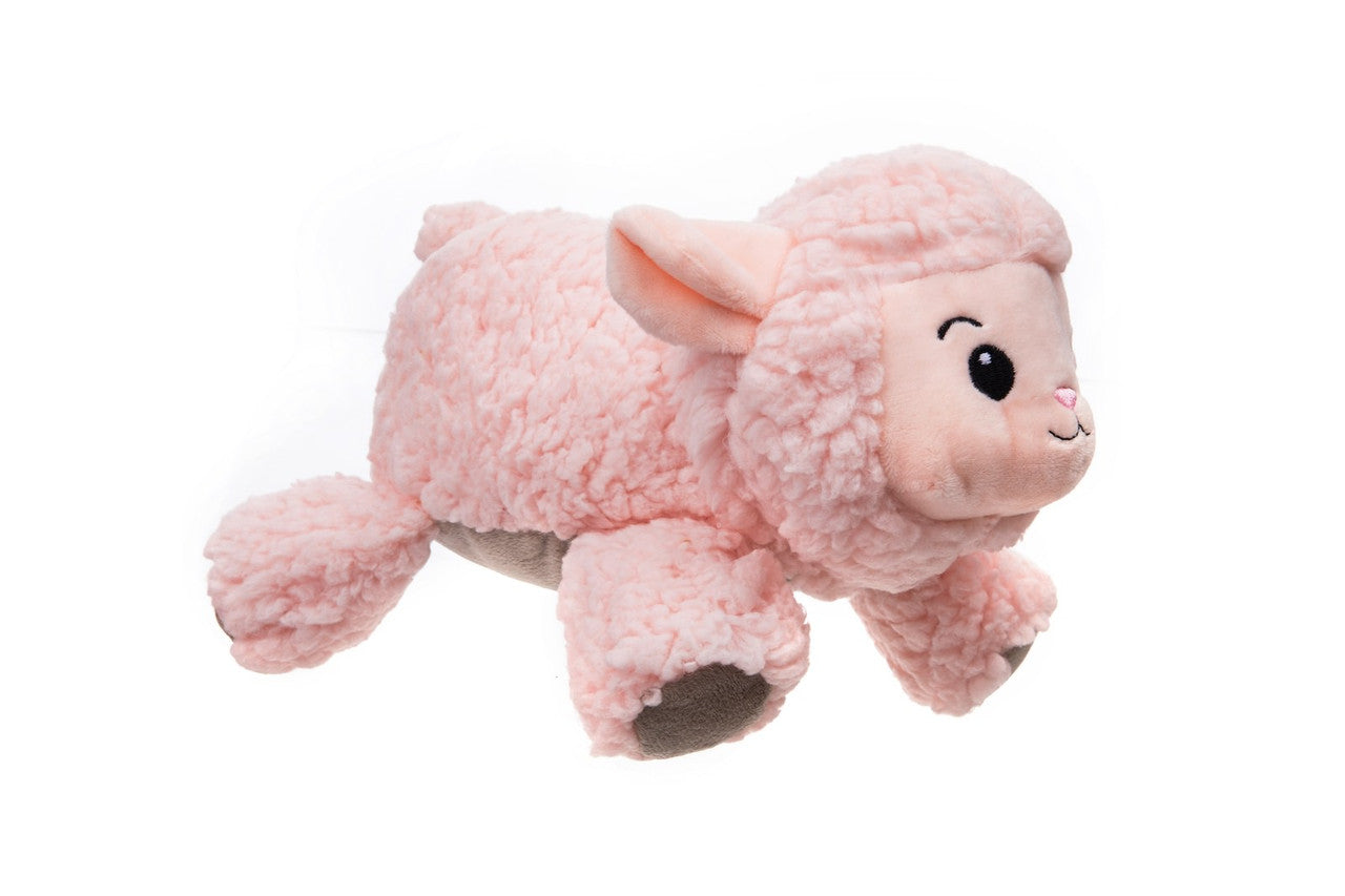 Growl Fuzzaroos Plush Dog Toy, Pink Lamb