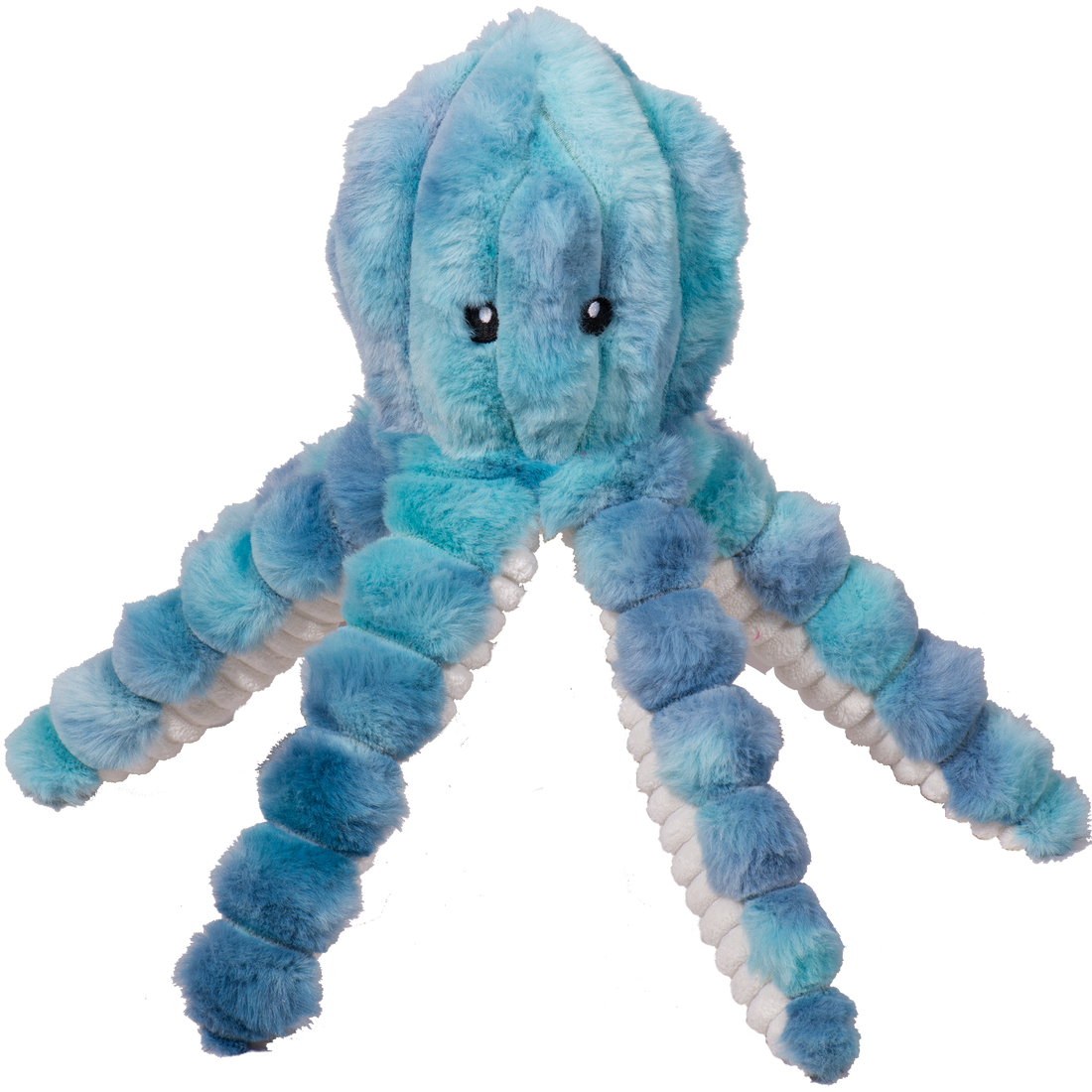 HuggleHounds Rope X-Brace Durable Plush Dog Toy, Calamaro Squid