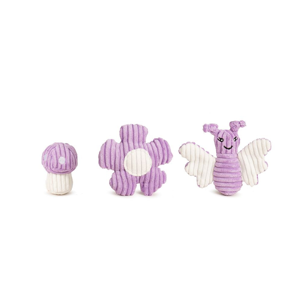 HuggleHounds Spring Fling Wee Huggles Plush Dog Toys, 3pk