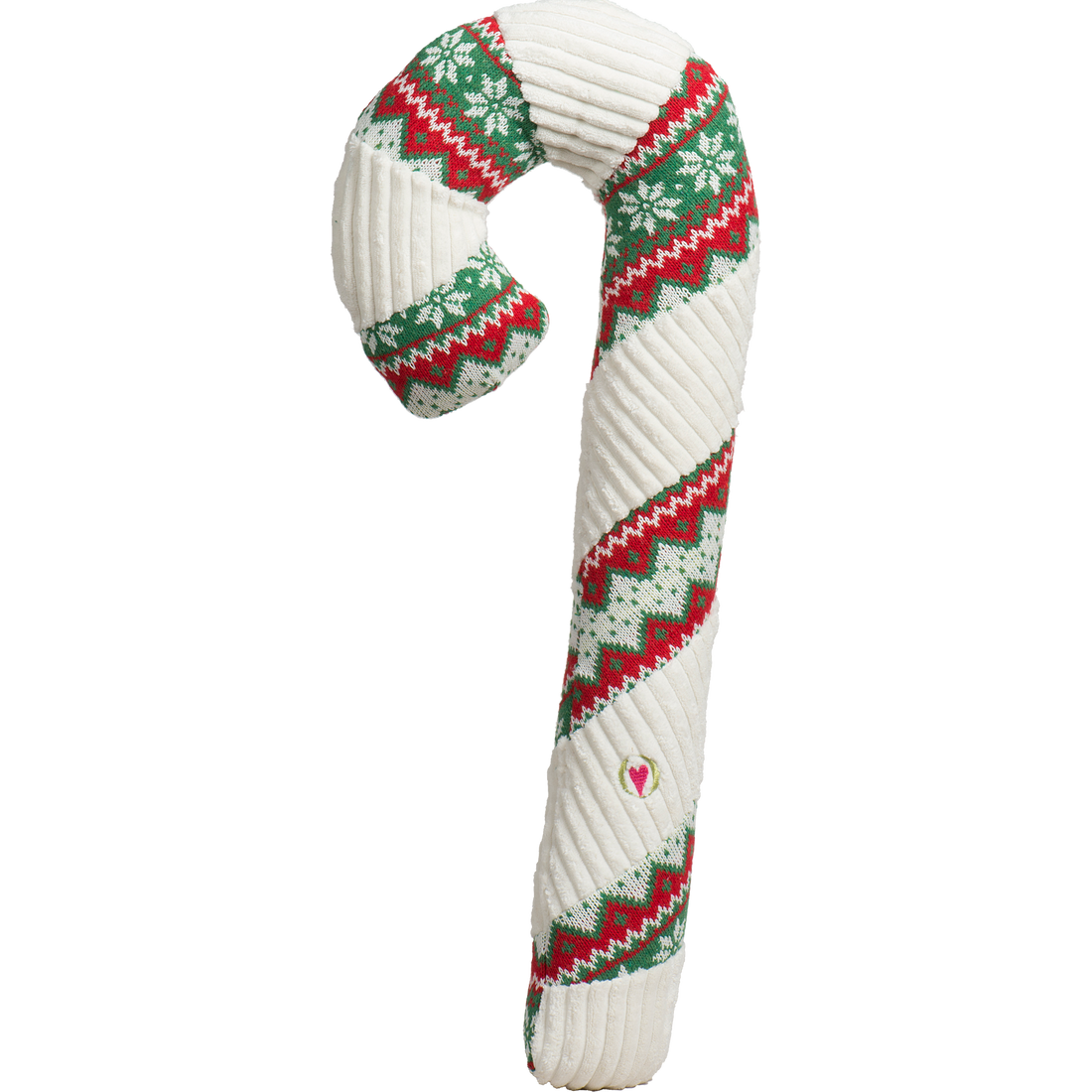 HuggleHound Holiday 2025 Wintergreen Candy Cane Plush Dog Toy, Super-Size