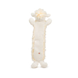 HuggleHounds Fluffer Long & Lovelie Durable Squeaky Plush Dog Toy, Louise The Lamb
