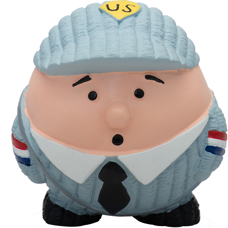 HuggleHounds Ruff-Tex Mattyn The Mail Carrier Rubber Squeaky Dog Toy