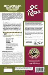 OC Raw Dog Frozen Raw Dog Food