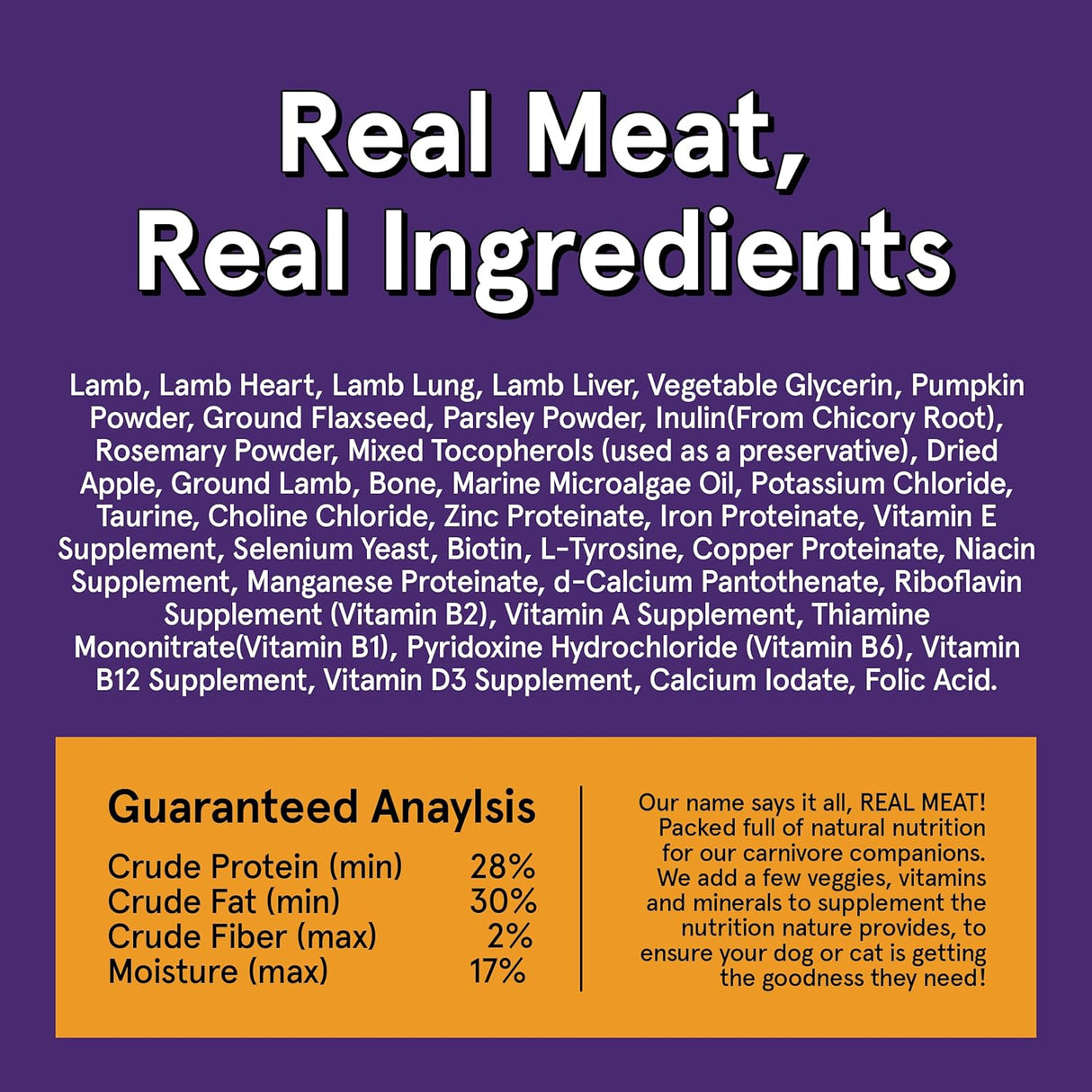 The Real Meat Company Air-Dried Cat Food, Lamb