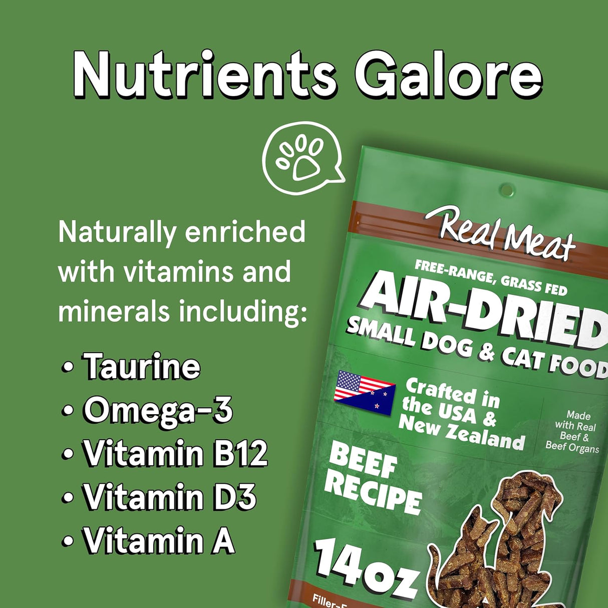 The Real Meat Company Air-Dried Cat Food, Beef