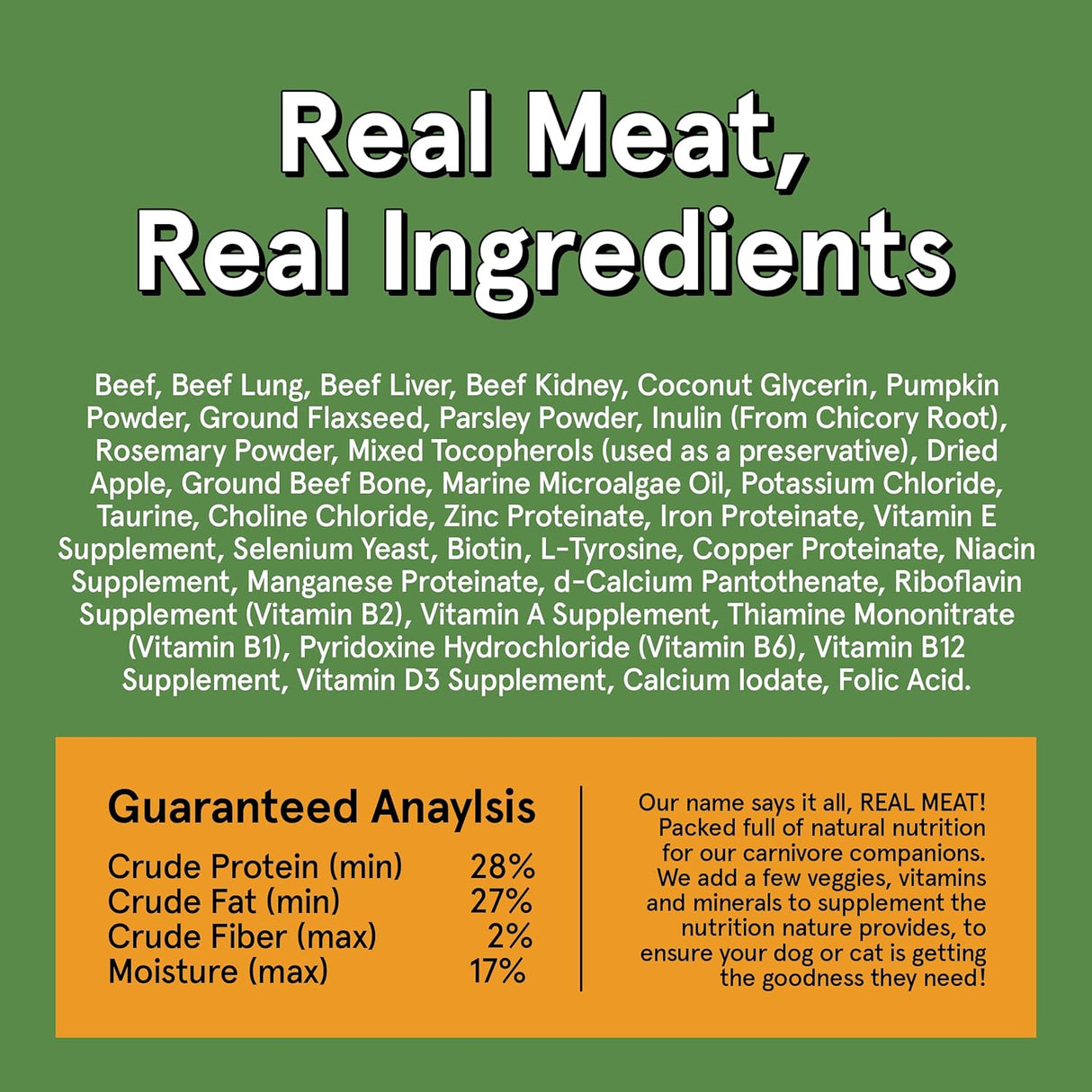 The Real Meat Company Air-Dried Cat Food, Beef