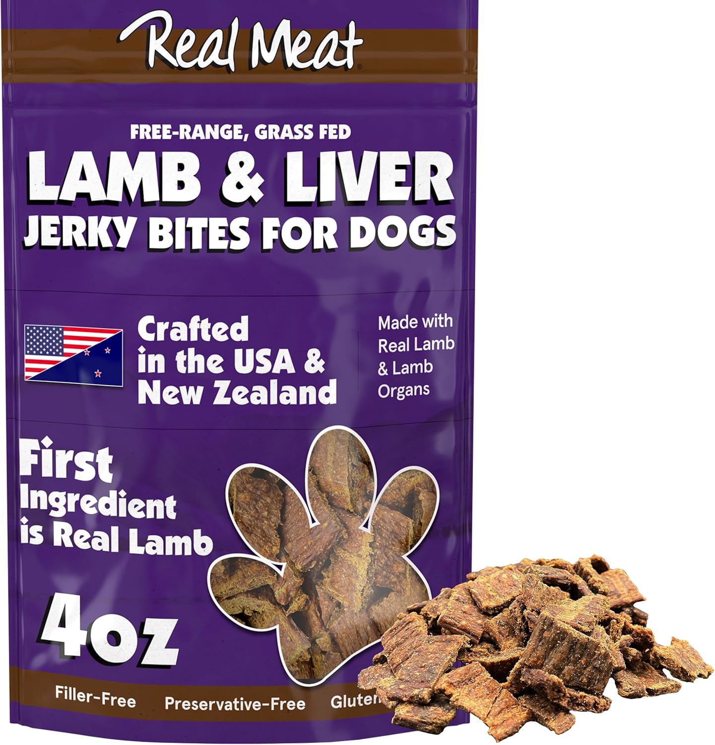 The Real Meat Company Lamb & Liver Jerky Dog Treats