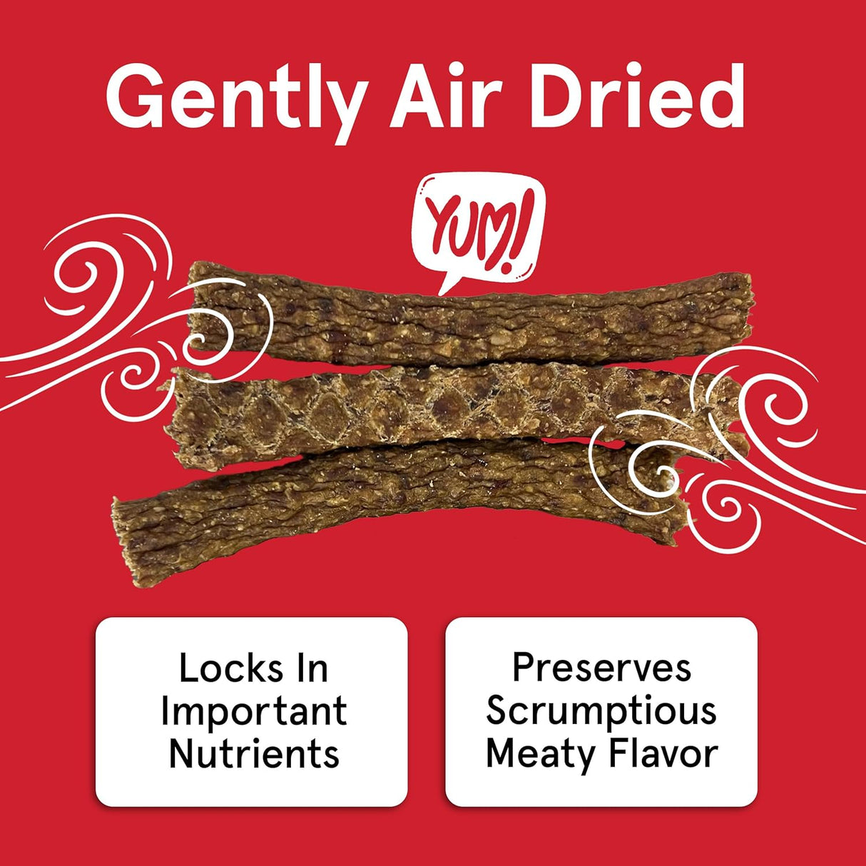 The Real Meat Company Duck Neckers Jerky Dog Treats, 6oz