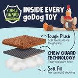 goDog Tough N Texture Hot Links Durable Plush Dog Toy