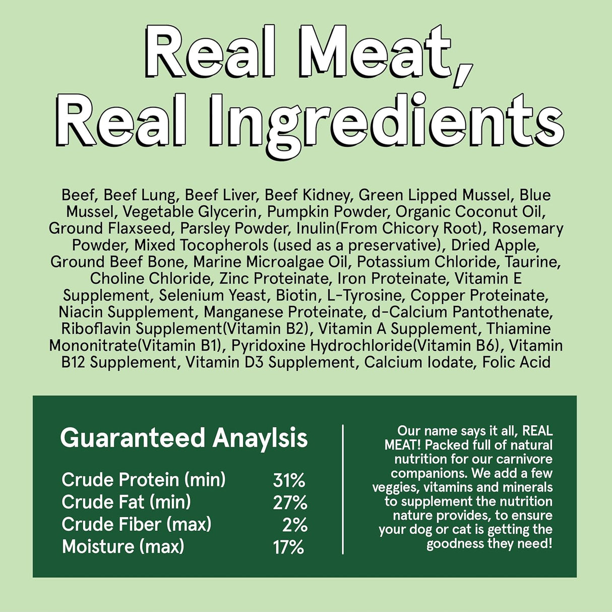 The Real Meat Company Beef with Mussels Dehydrated Dog Food, 2lb