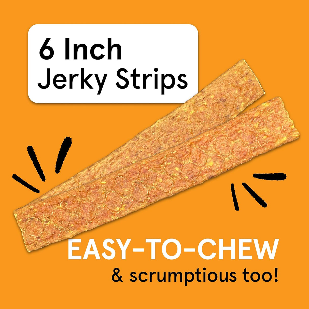 The Real Meat Company Chicken & Venison Long Jerky Stix Dog Treats, 8oz