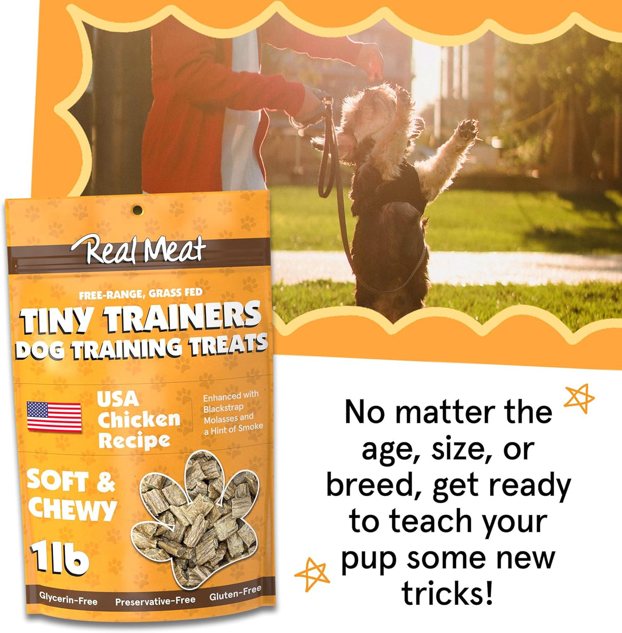 The Real Meat Company Air Dried Chicken Jerky Tiny Trainers Dog Treats, 5oz