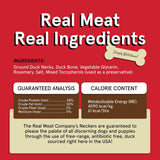 The Real Meat Company Duck Neckers Jerky Dog Treats, 6oz
