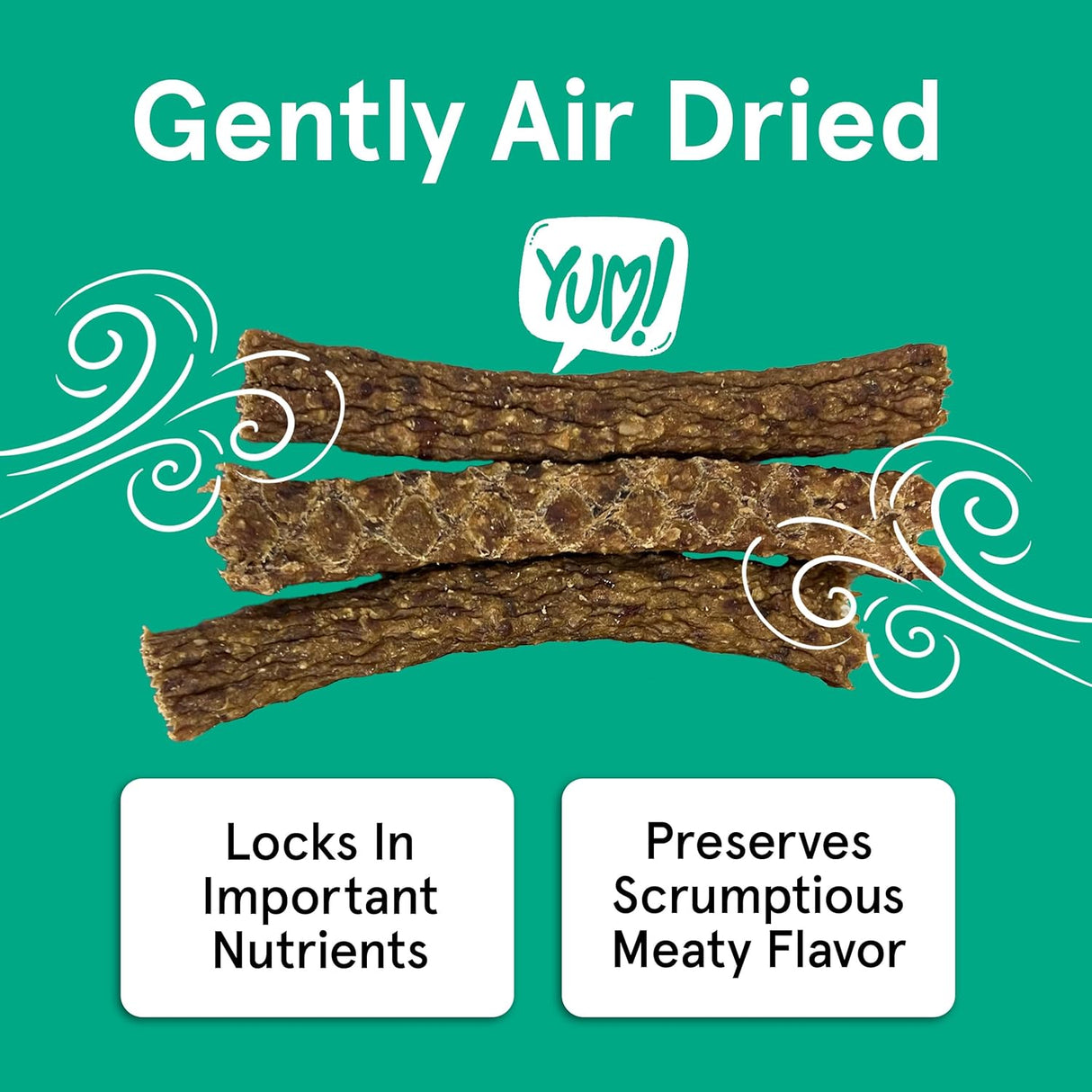 The Real Meat Company Turkey Neckers Jerky Dog Treats, 6oz