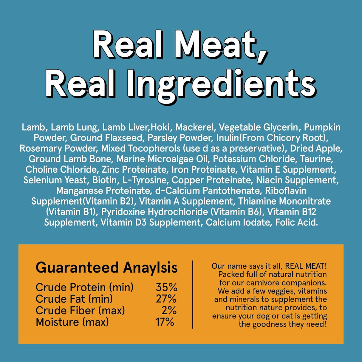 The Real Meat Company Air-Dried Cat Food, Lamb & Fish