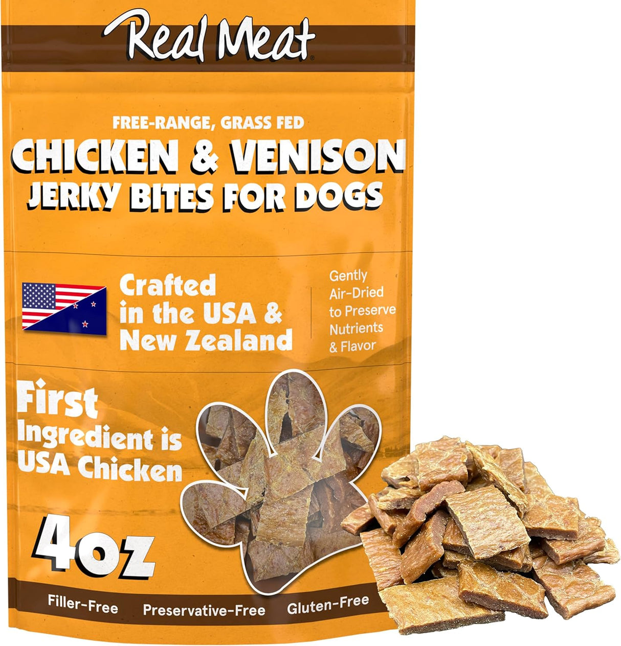The Real Meat Company Chicken & Venison Jerky Dog Treats