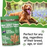 The Real Meat Company Beef Long Jerky Stix Dog Treats, 8oz