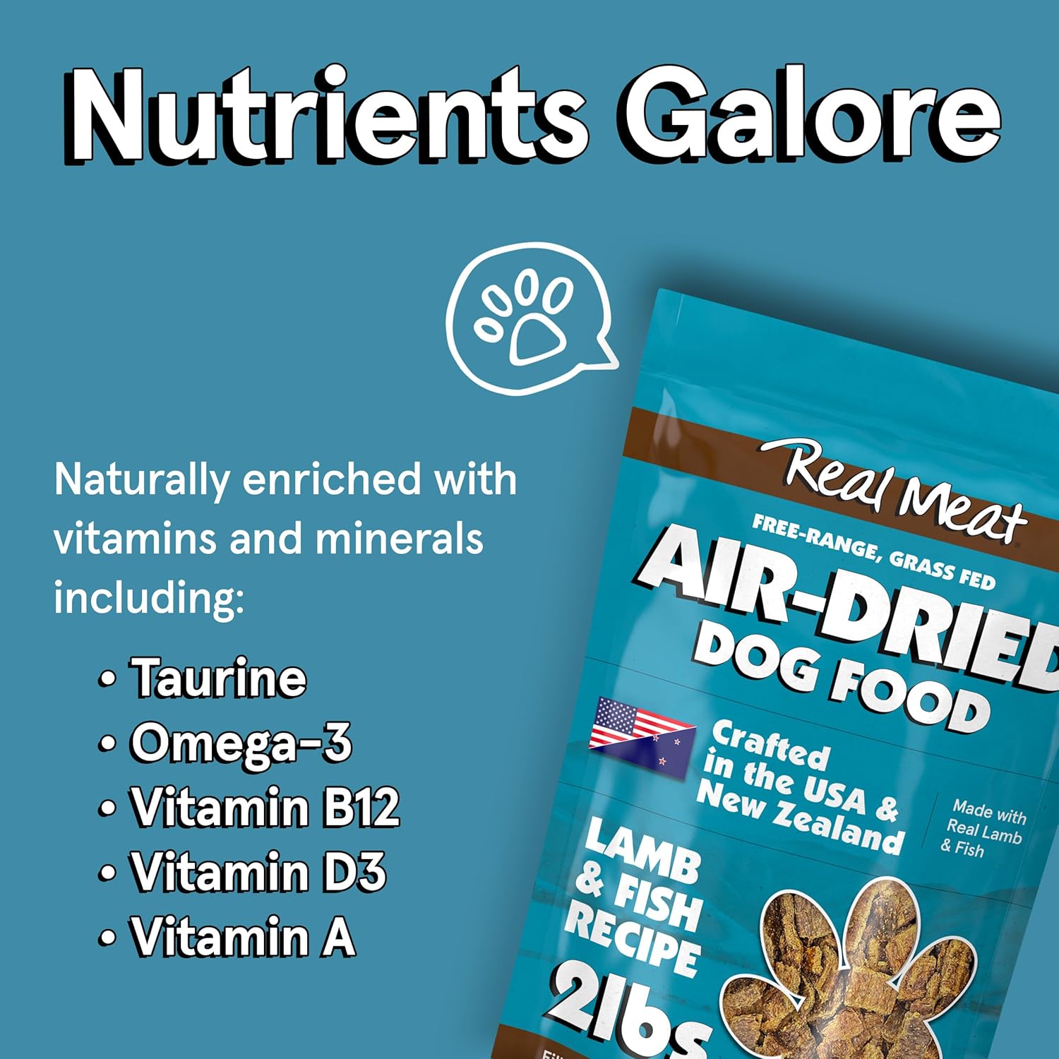The Real Meat Company Air-Dried Dog Food, Lamb & Fish