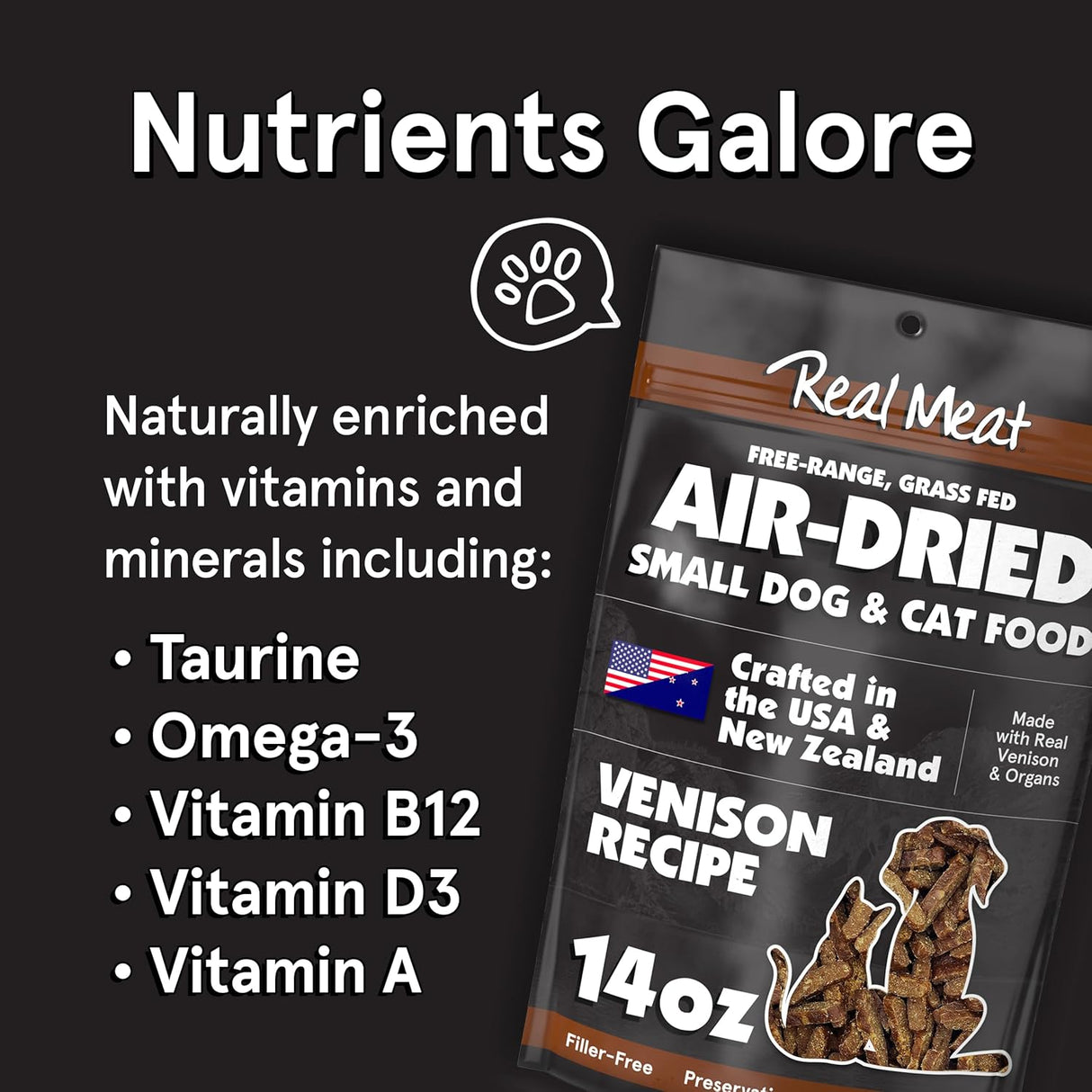 The Real Meat Company Air-Dried Cat Food, Venison