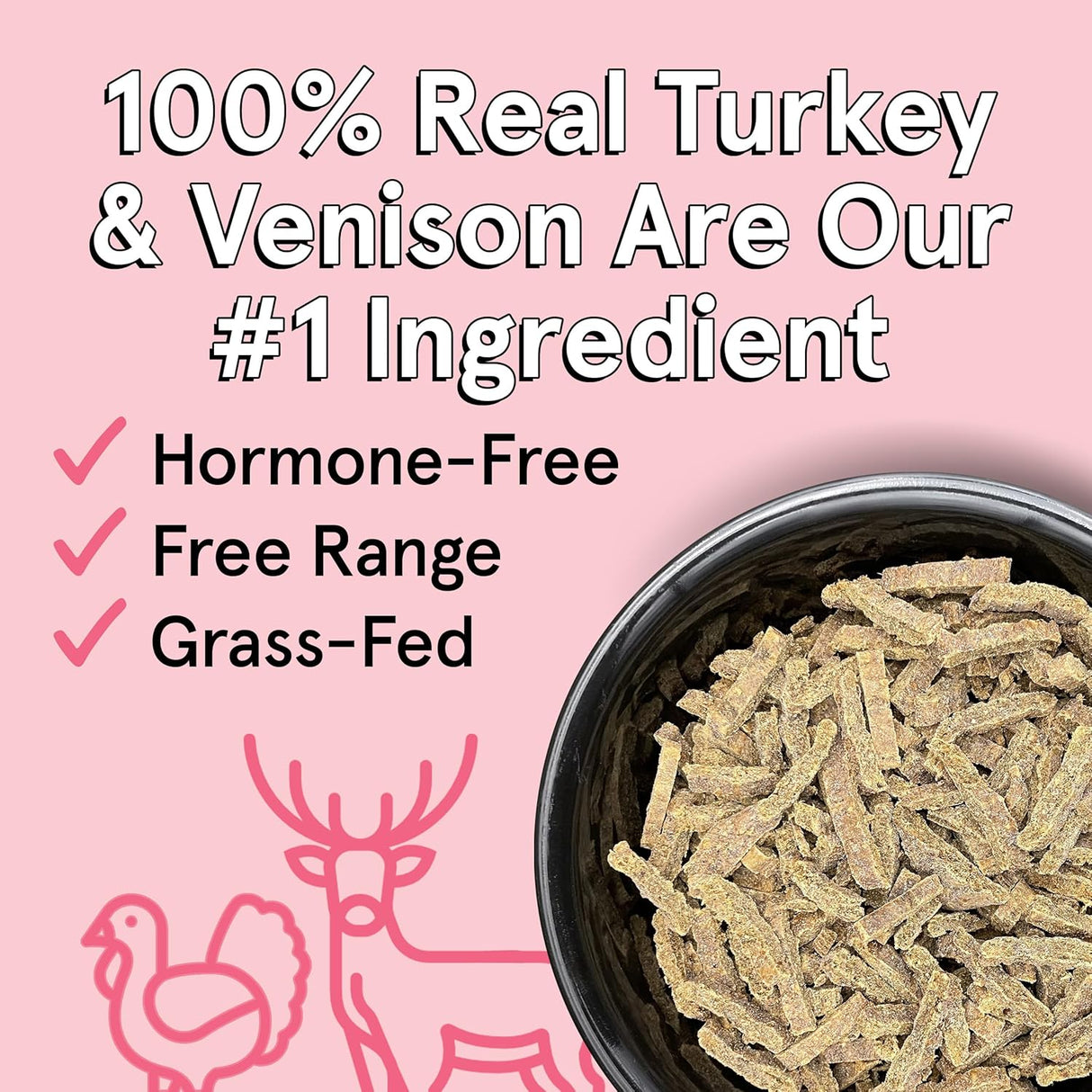 The Real Meat Company Turkey & Venison with Salmon Dehydrated Dog Food, 2lb