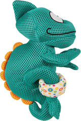 goDog 2x Chew Guard Chameleon Durable Squeaky Plush Dog Toy