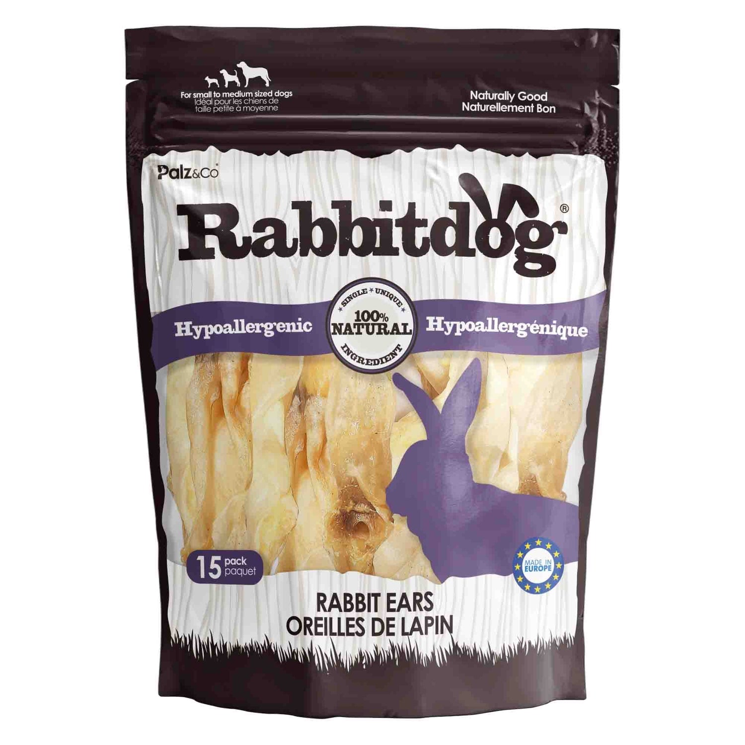 Palz&Co Rabbitdog Rabbit Ear Dog Treats, 15pk