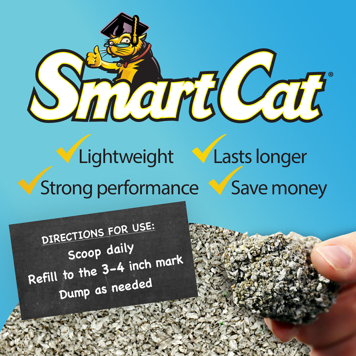 Smart Cat Lightweight Natural Unscented Clumping Cat Litter