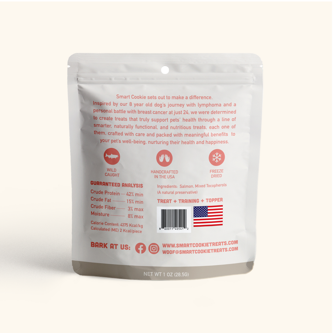Smart Cookie Barkery Freeze Dried Salmon Bites Cat Treats, 1oz