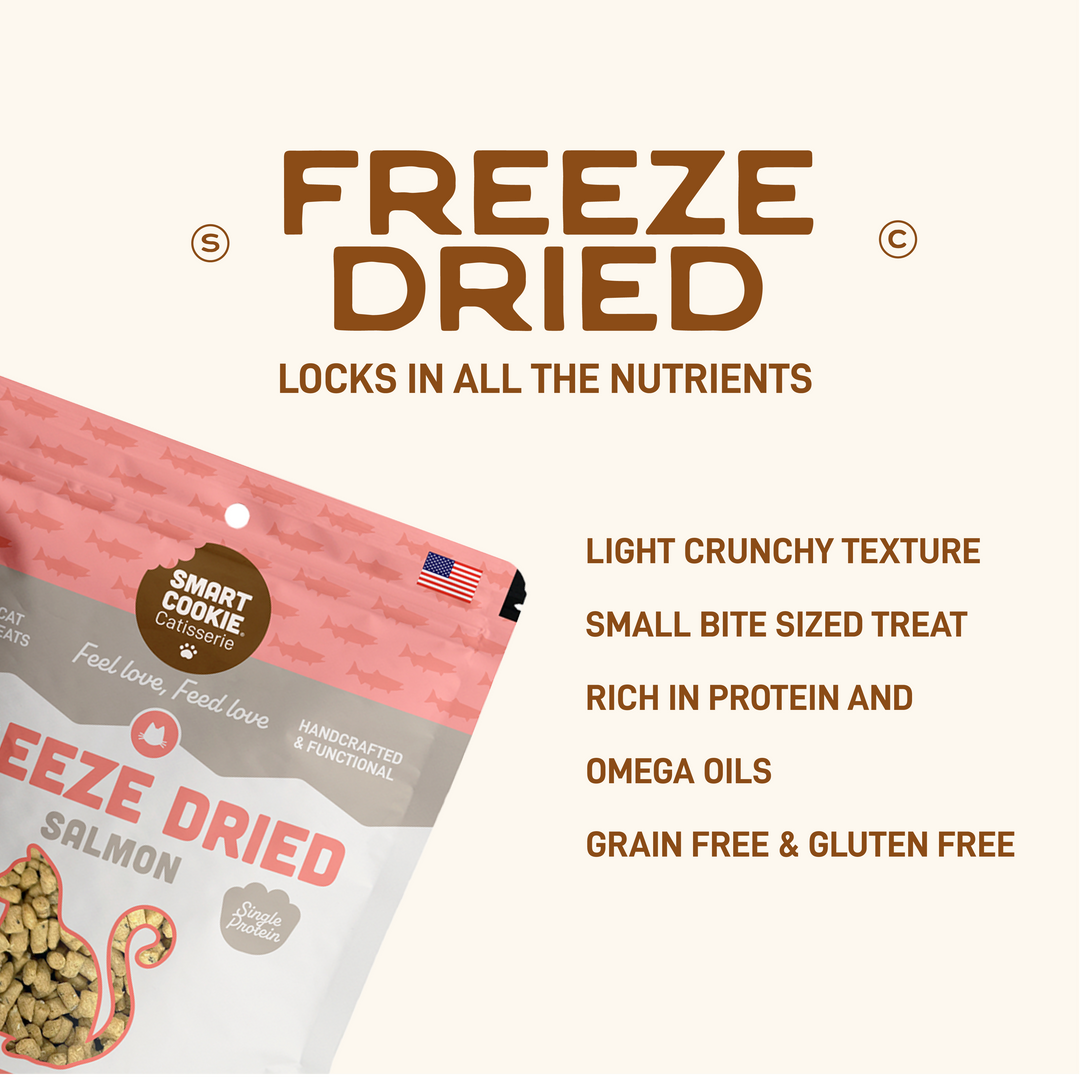 Smart Cookie Barkery Freeze Dried Salmon Bites Cat Treats, 1oz