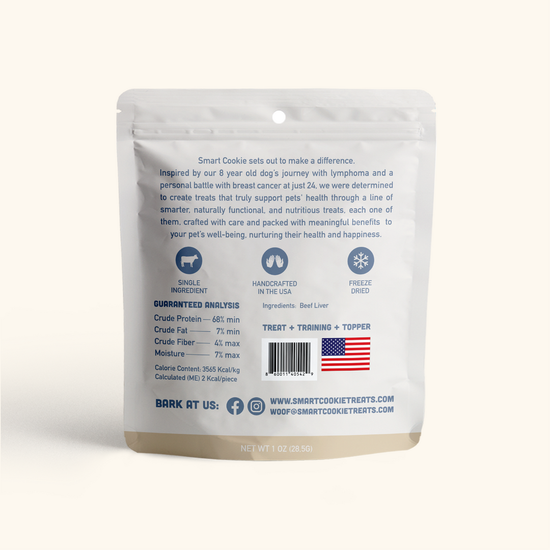 Smart Cookie Barkery Freeze Dried Beef Liver Cat Treats, 1oz