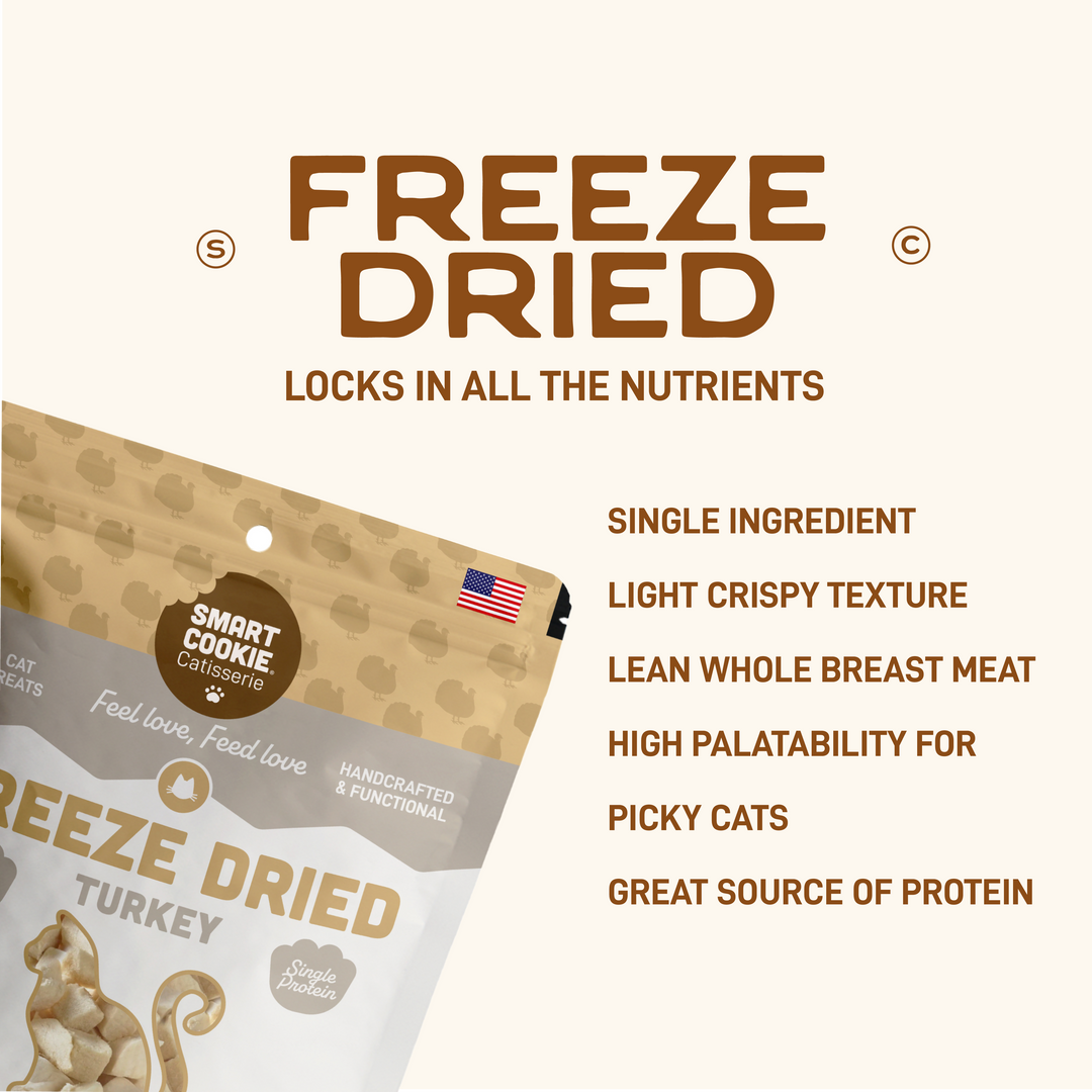 Smart Cookie Barkery Freeze Dried Turkey Cat Treats, 1oz