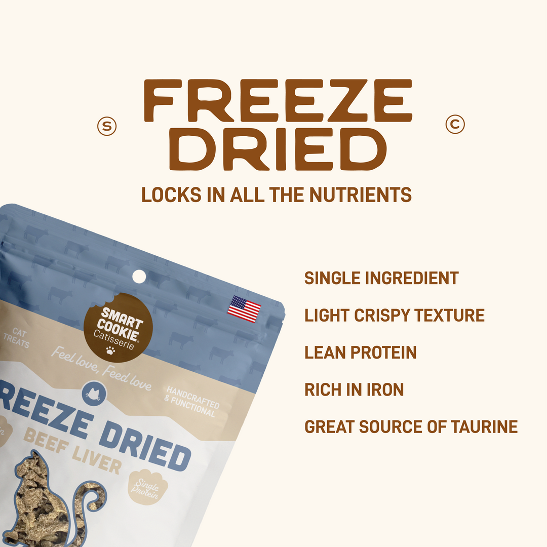 Smart Cookie Barkery Freeze Dried Beef Liver Cat Treats, 1oz