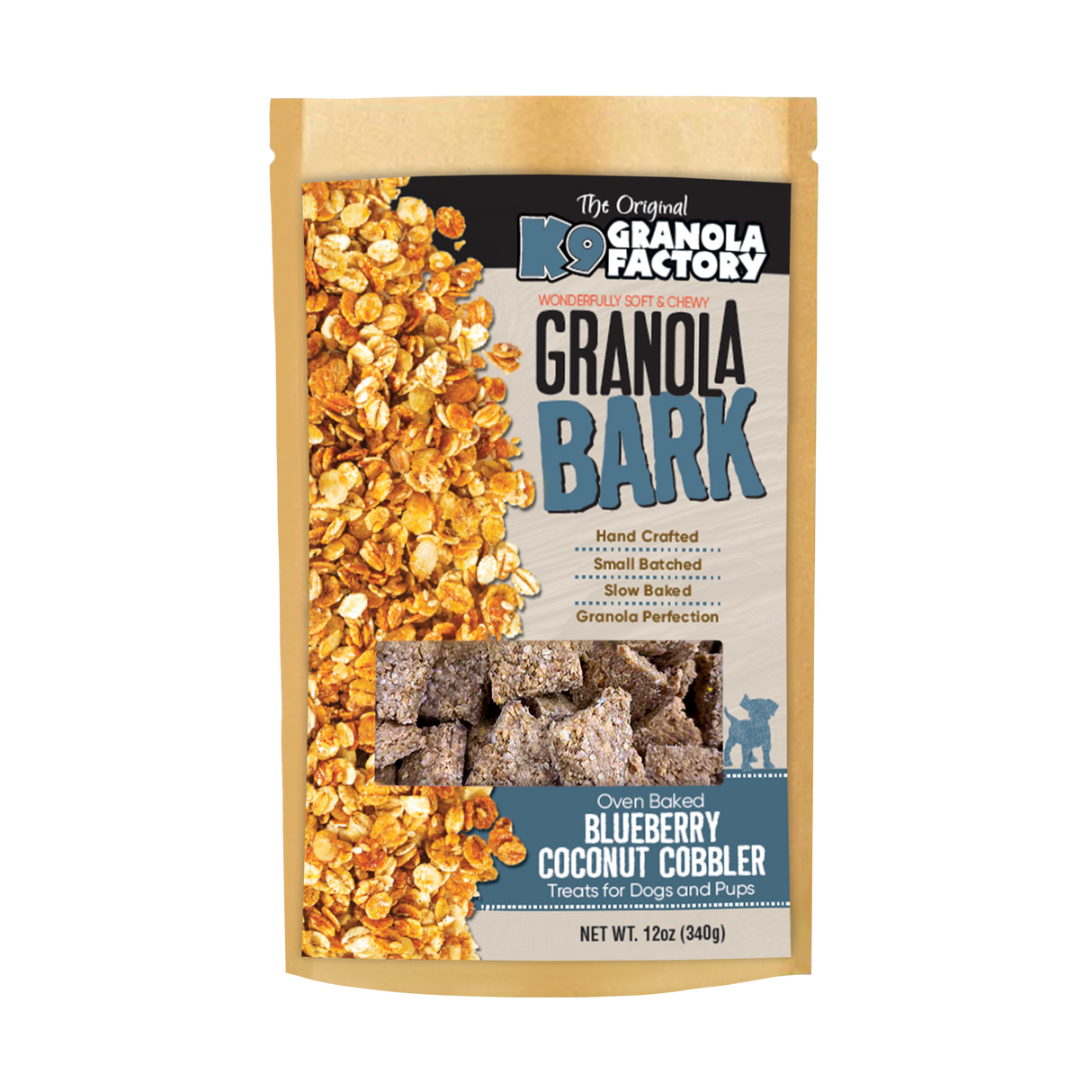 K9 Granola Factory Granola Bark Dog Treats, Blueberry Coconut Cobbler Recipe 10oz