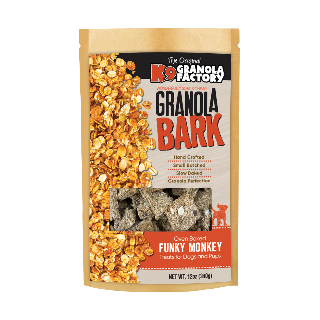 K9 Granola Factory Granola Bark Dog Treats, Funky Monkey 10oz