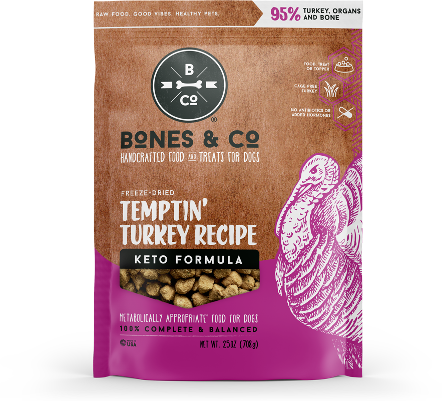 Bones & Co Temptin' Turkey Recipe Freeze Dried Dog Food