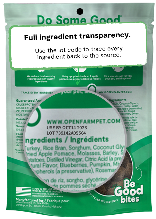 Open Farm Be Good Bites Turkey Recipe Soft & Chewy Dog Treats, 6oz