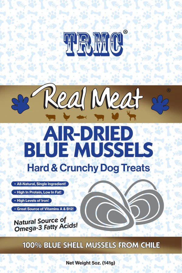 The Real Meat Company Air-Dried Blue Mussels Dog Treats, 5oz