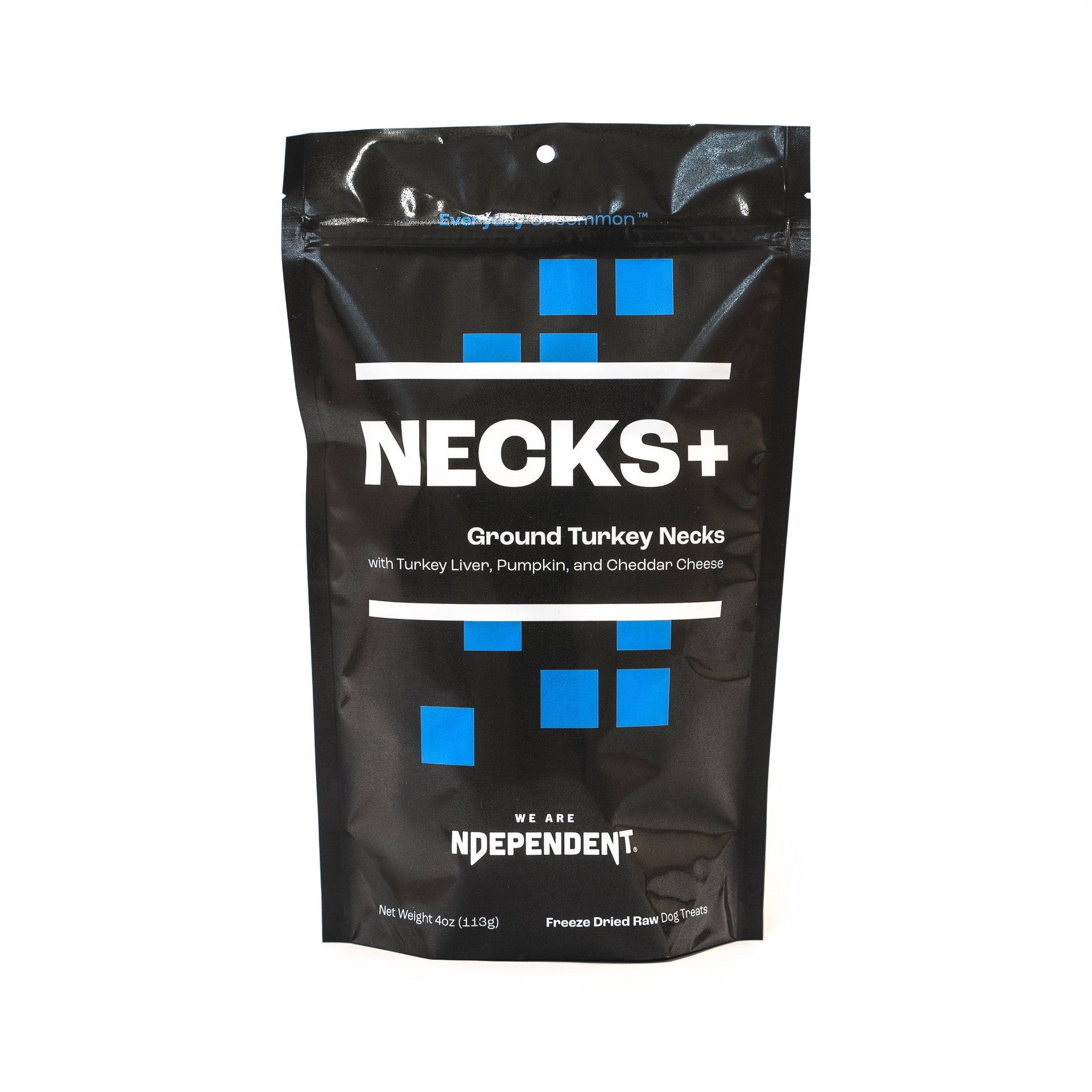 NDependant Pet Necks+ Ground Turkey Necks & Cheddar Cheese Freeze Dried Dog Treats, 4oz