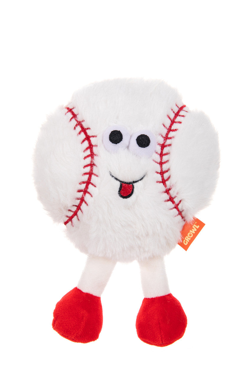 Growl Ball Starz Plush Dog Toy, Baseball