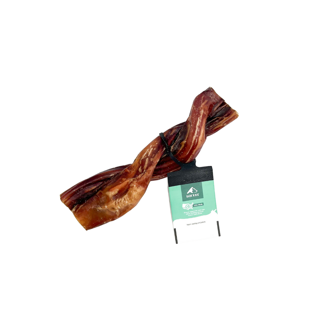 BarkNBig USA Odor Free Beef Steer Twist Dog Treat,  5-6in