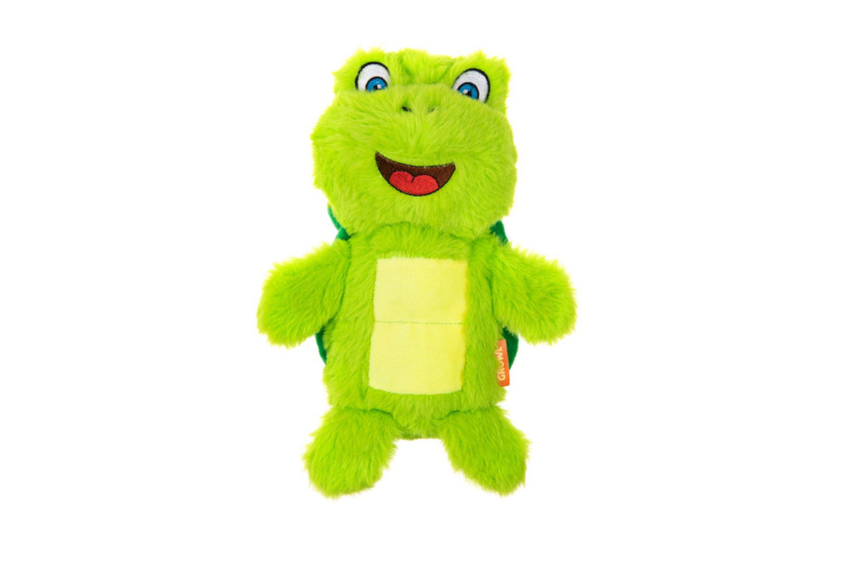 Growl Belly Boomerz Plush Dog Toy, Green Turtle