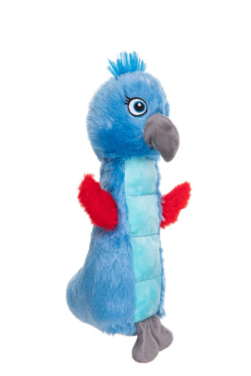 Growl Belly Burdz Plush Dog Toy, Blue