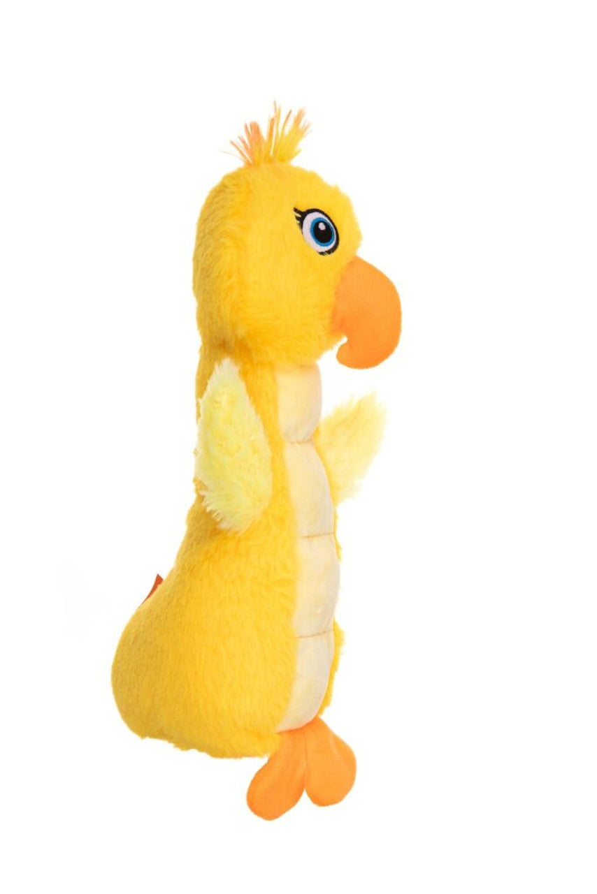 Growl Belly Burdz Plush Dog Toy, Yellow