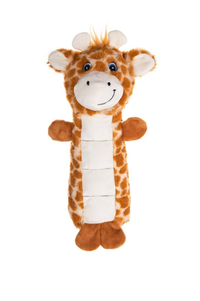 Growl Belly Busters Plush Dog Toy, Brown Giraffe