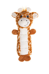 Growl Belly Busters Plush Dog Toy, Brown Giraffe