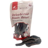 BarkNBig USA Natural Dehydrated Bison Heart Jerky Filets Dog Treats, 3.5oz bag